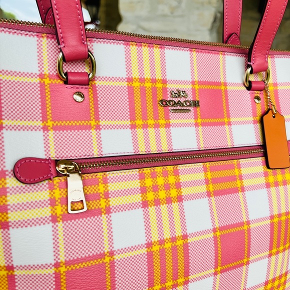 Coach NWT Plaid Gallery tote handbag&wallet - Picture 3 of 15